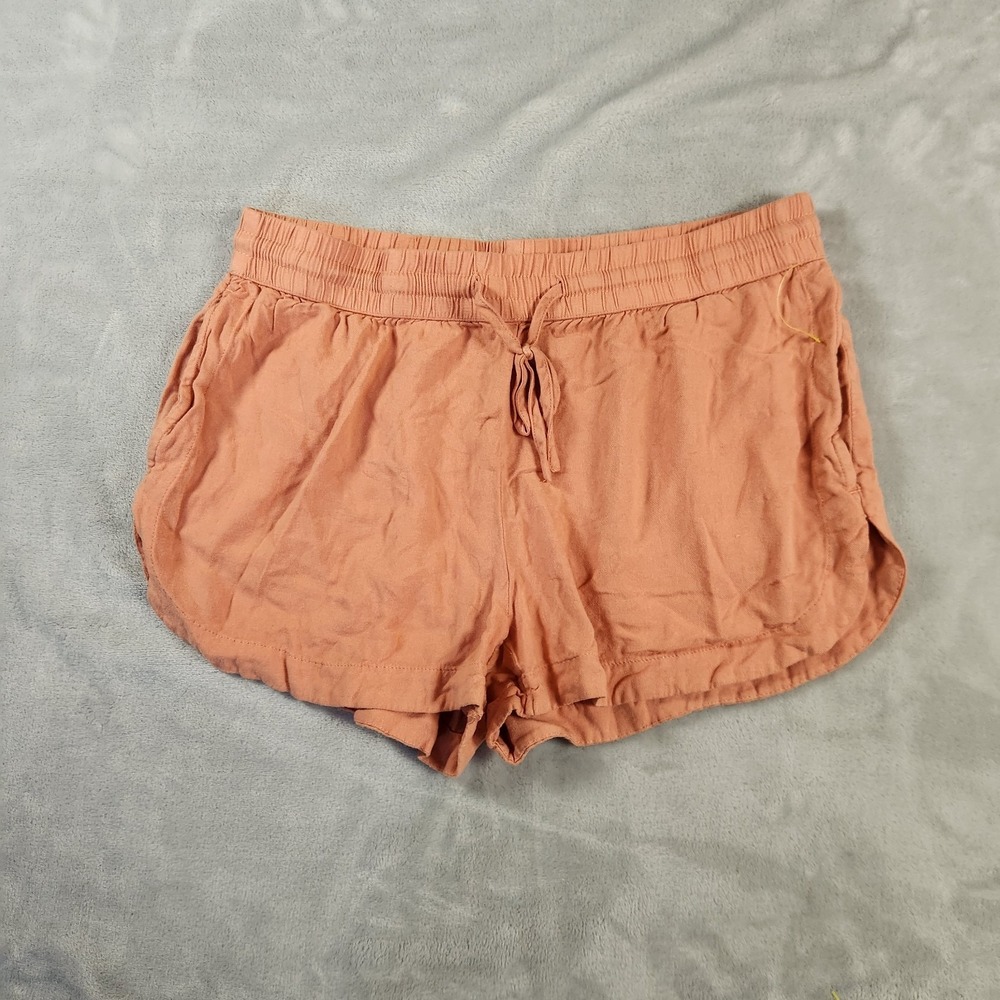 Salt Life Women's Viscose Shorts Size Medium Coastal Drawstring Peach Beach Boat